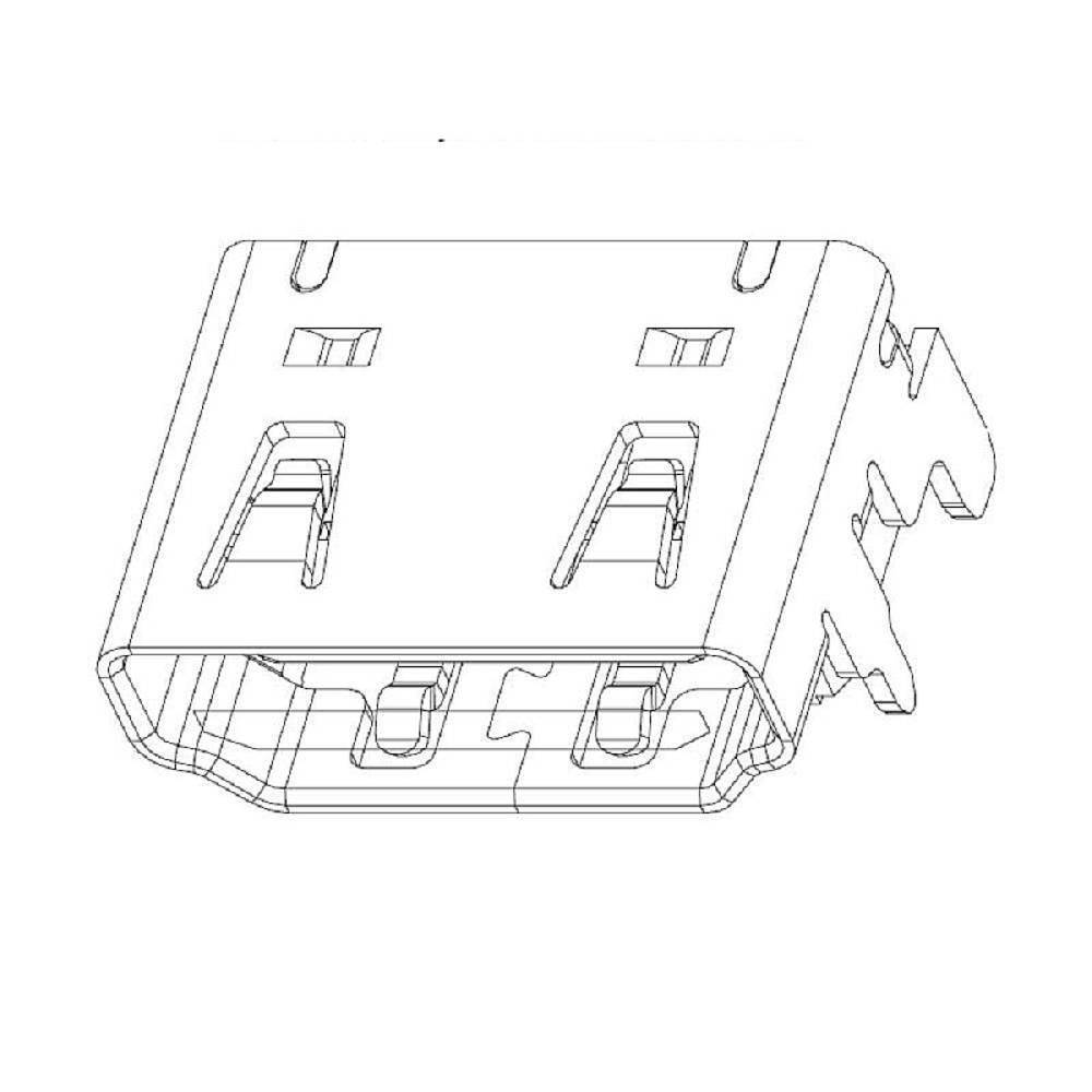 10PCS Patch 19Pin HDMI HD Interface Socket Gold Female Connector Socket