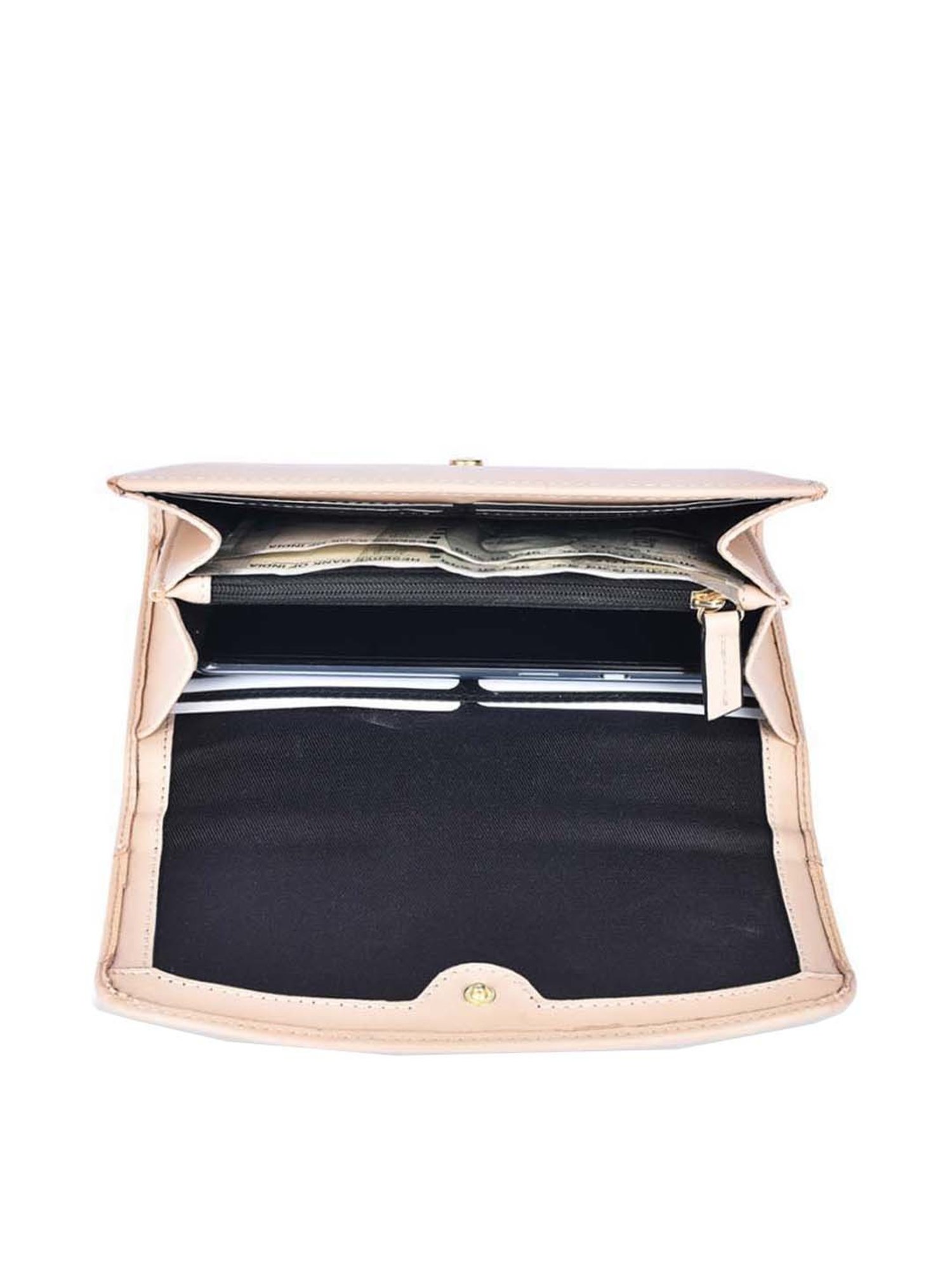 BELWABA Beige Textured Wallet for Women