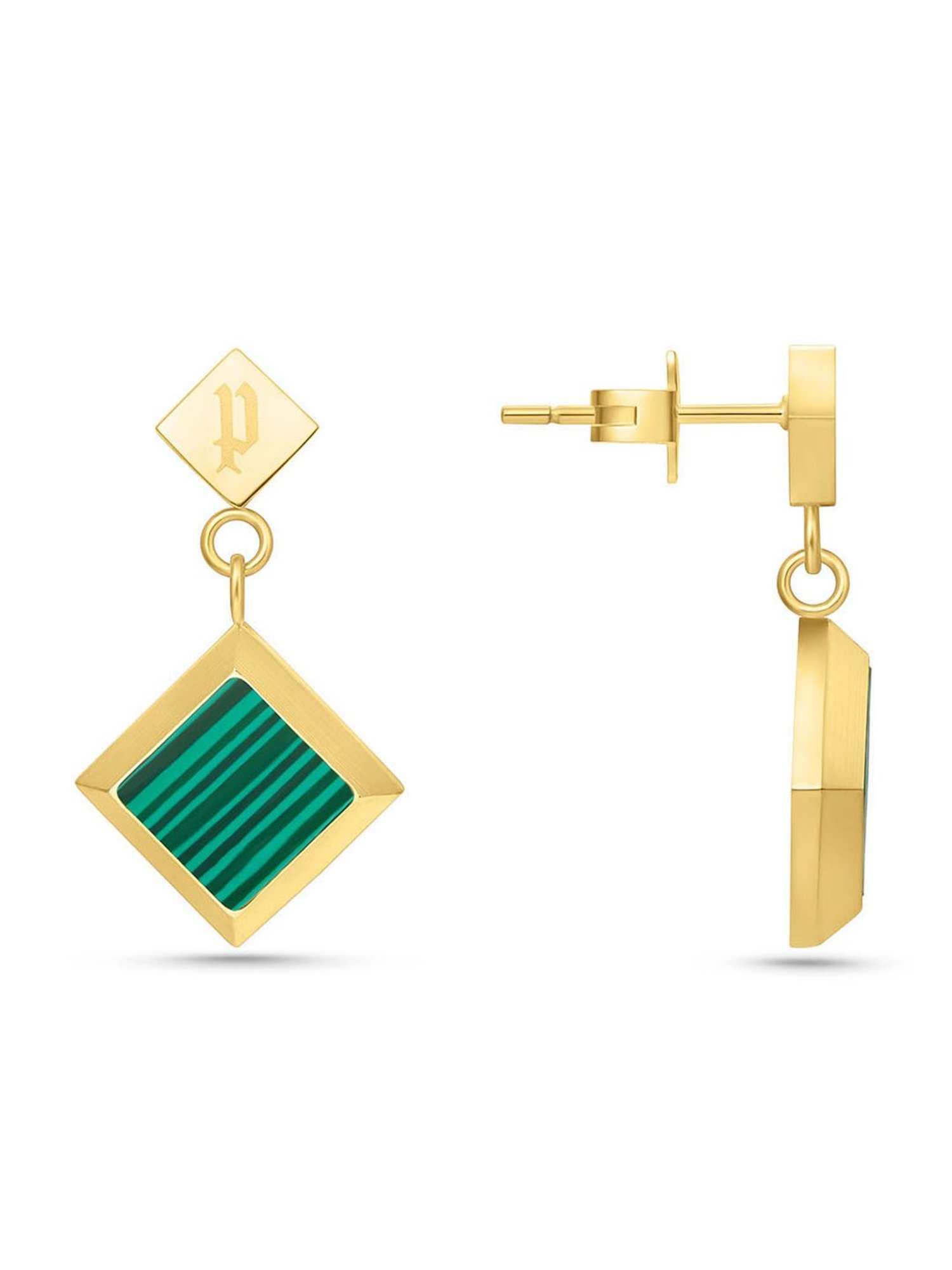 Police Blatant Golden Drop Earrings for Women