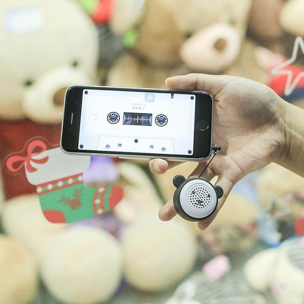 EIGIIS Mini Bluetooth Speaker Wireless Stereo Animal Modeling With Self-Timer Function Christmas Gift (Bear)