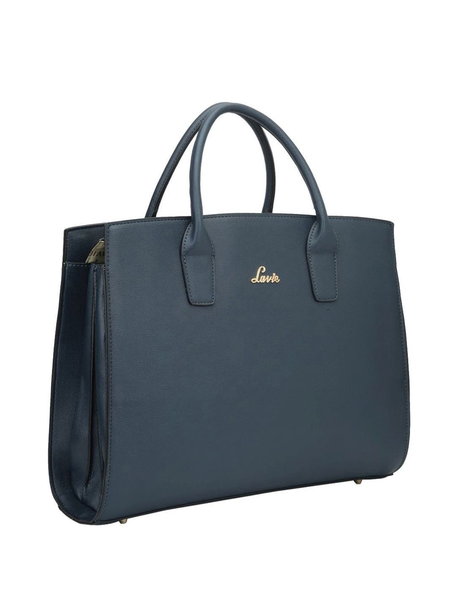 Lavie Navy Solid Large Handbag