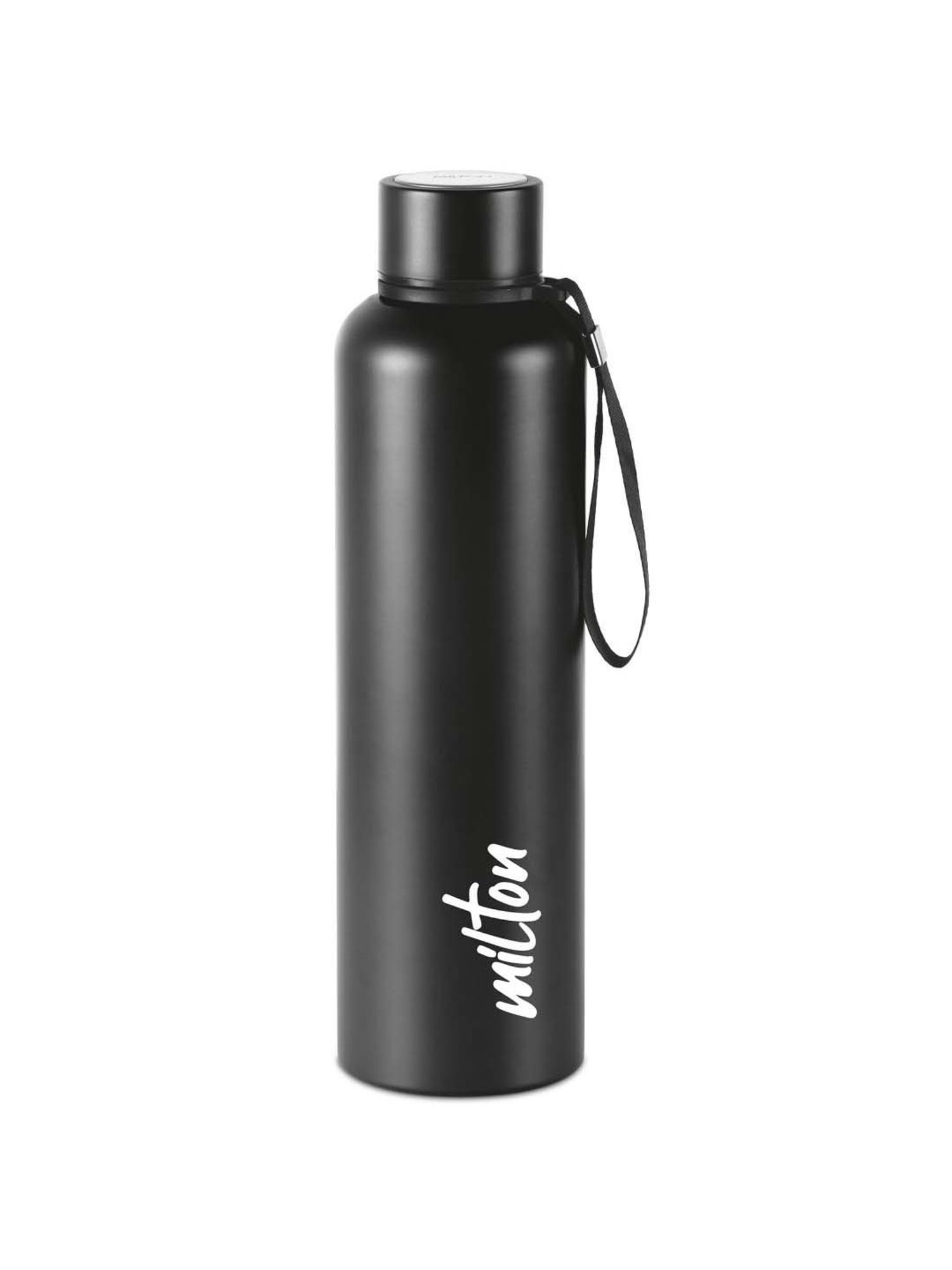 Milton Aura 1000 Black Stainless Steel Vaccum Insulated Thermosteel Bottle (1.05 L)