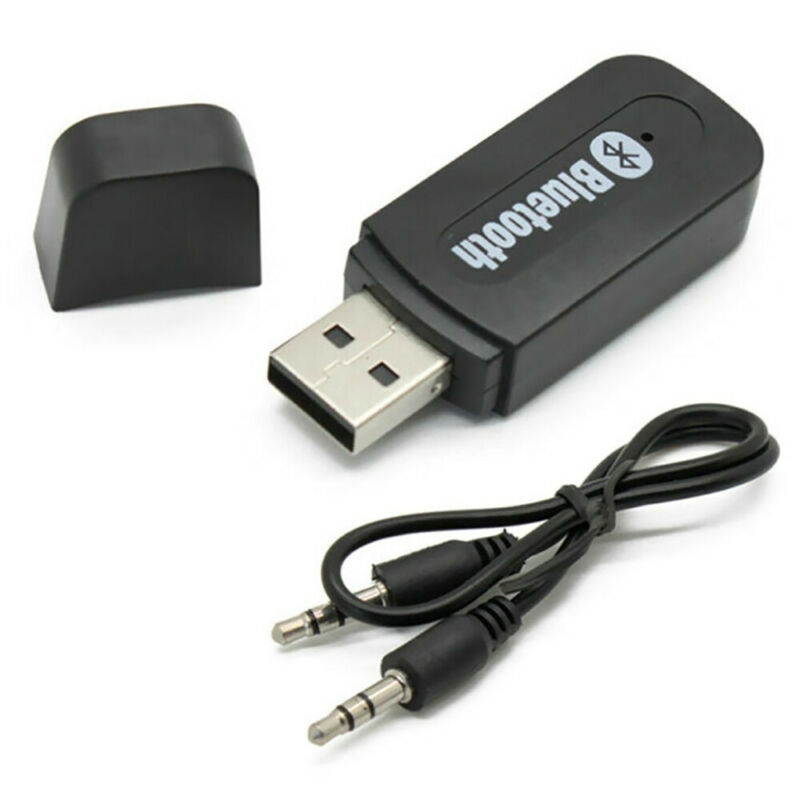 3.5mm to USB Bluetooth Wireless Receiver AUX Audio Stereo Music Adapter Converter with 3.5mm Audio Cable
