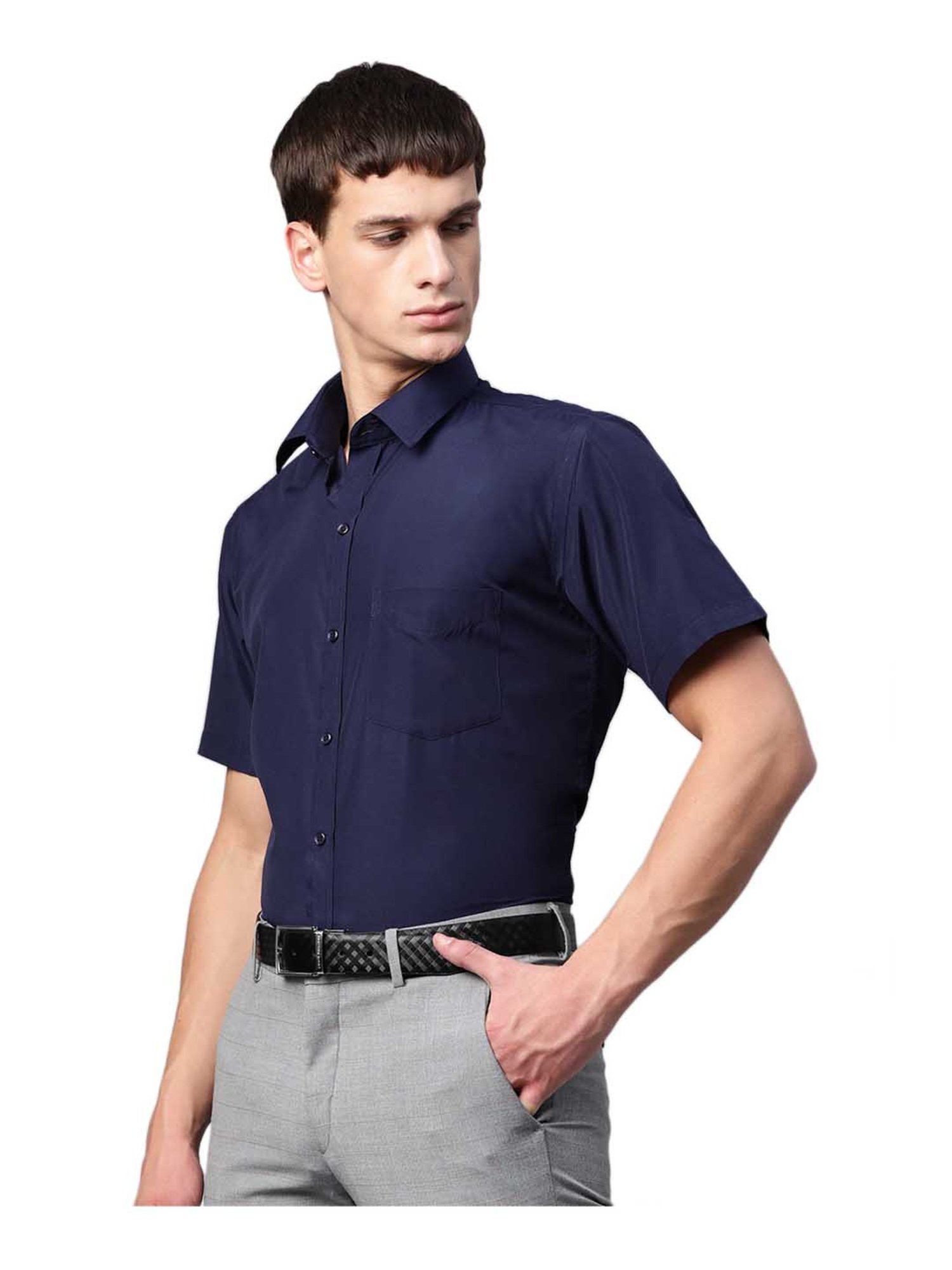 English Navy Navy Short Sleeves Shirt