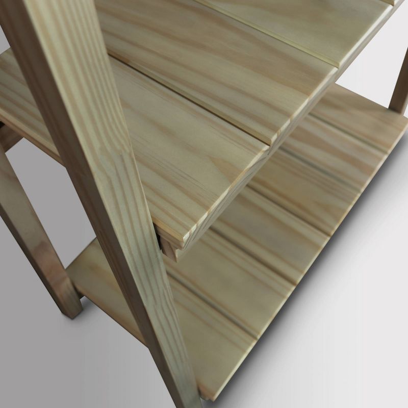 Folding Coat Rack with Four Hooks and Two Shelves Alpine Gray - Flora Home