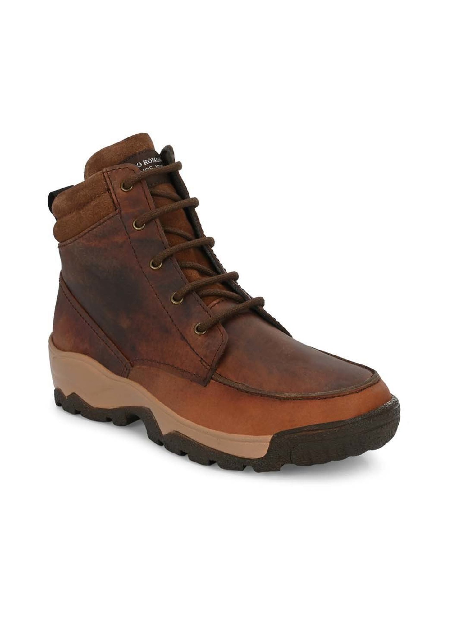 Carlo Romano Men's Brown Derby Boots