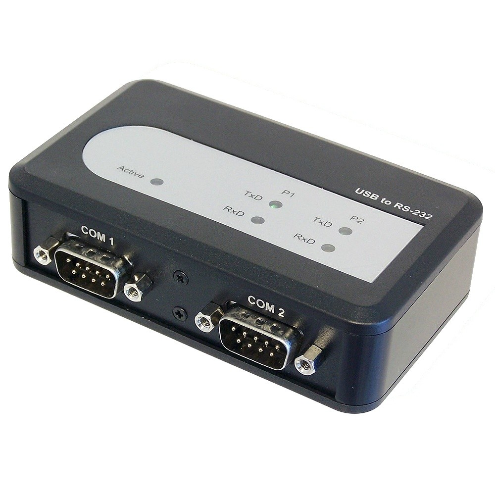 SIIG ID-SC0611-S1 2-Port Industrial USB to RS-232 Serial Adapter Hub