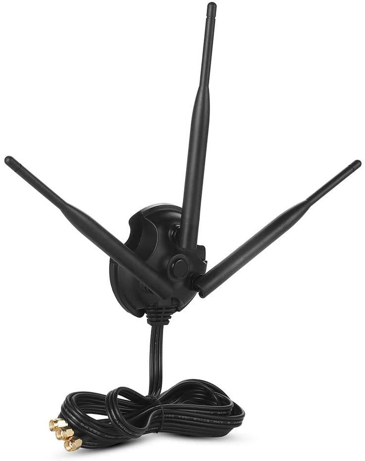 WiFi Gain Antenna SMA Male Interface with Magnetic Base 2.4GHz/5GHz Dual Band 3 Group 6DB LTE Antenna for WiFi Wireless Router Mobile Hotspot Signal Enhancement Amplifier