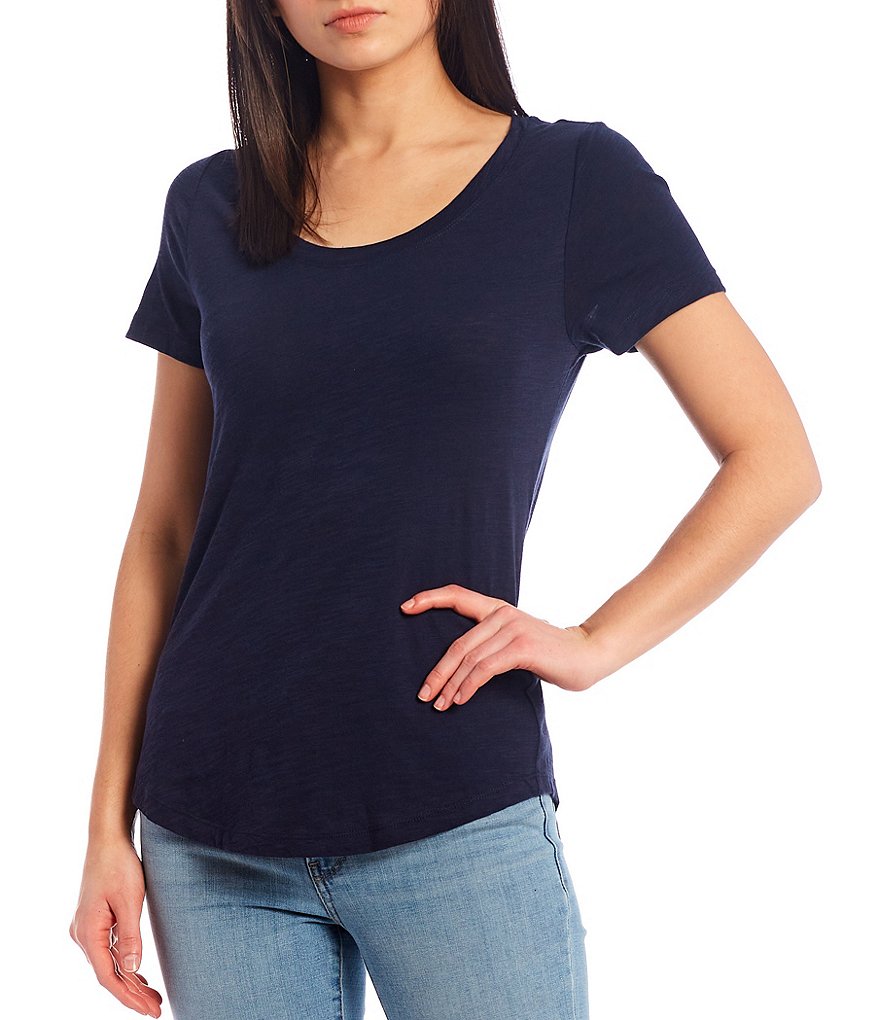 Liverpool Los Angeles Classic Slub Jersey Scoop Neck Short Sleeve Tee