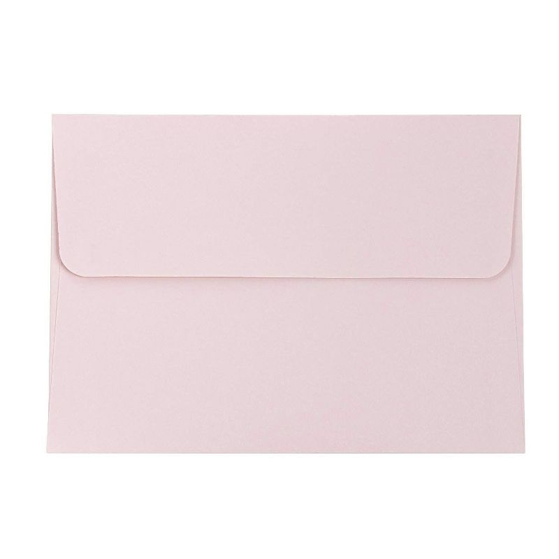 50-Pack A7 Invitation Envelopes for 5x7 Cards with Rose Gold Foil Lining for Announcement & Wedding, Blush Pink