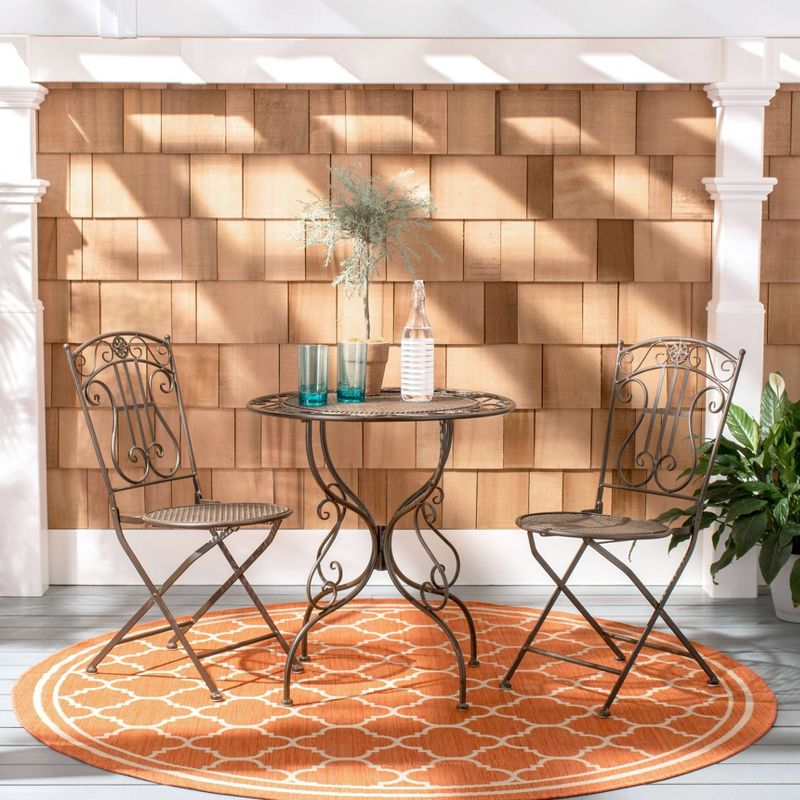 Semly 3pc Bistro Set - Unearthed Rust - Safavieh