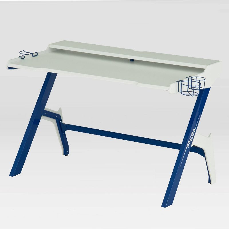 Ergonomic Computer Gaming Desk Blue - Techni Sport