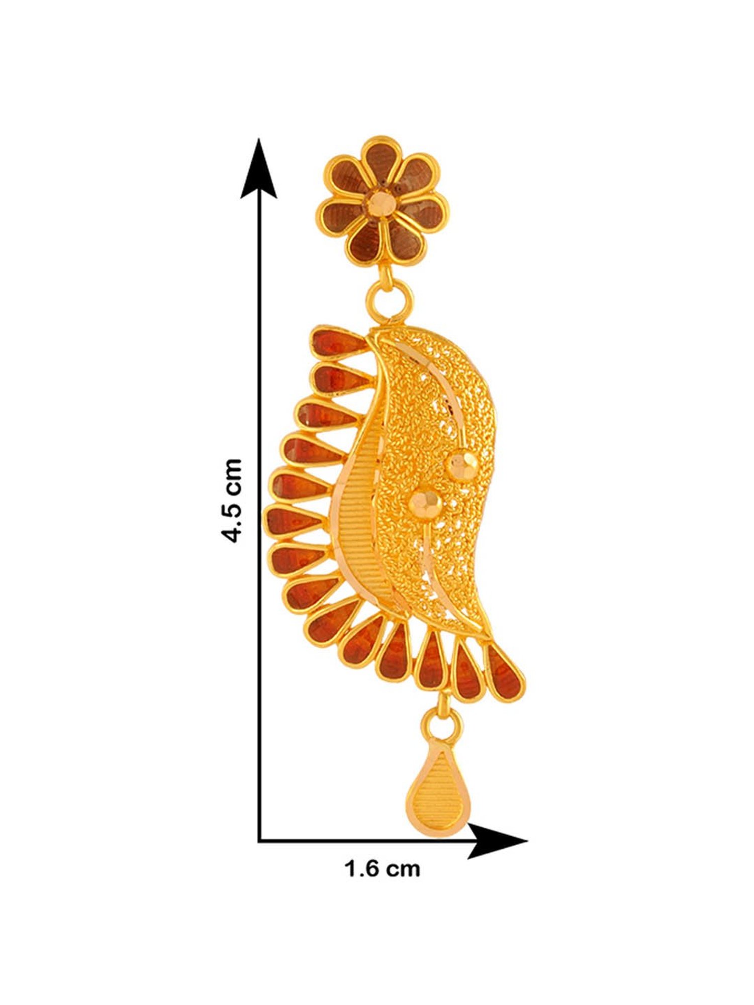 P.C. Chandra Jewellers 14 kt Gold Earrings