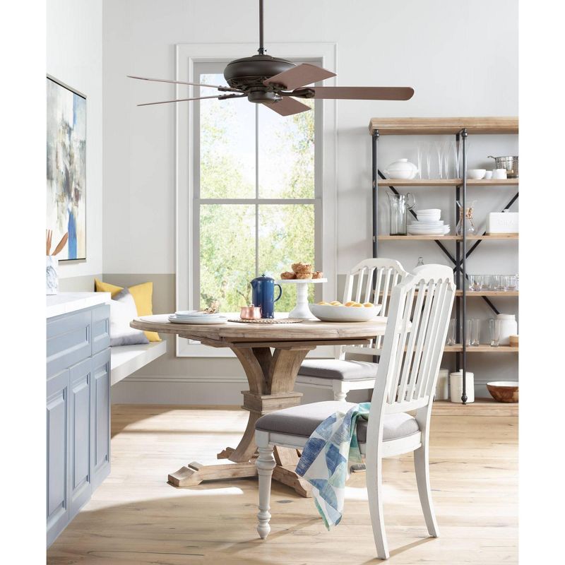 52" Casa Vieja Rustic Ceiling Fan Oil Rubbed Bronze Walnut Cherry for Living Room Kitchen Bedroom Family Dining