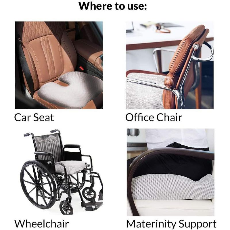 Coop Home Goods Ventilated Orthopedic Seat Cushion