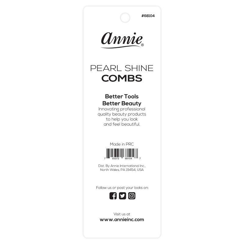 Annie Pearl Shine Wide Tooth Combs - 2ct
