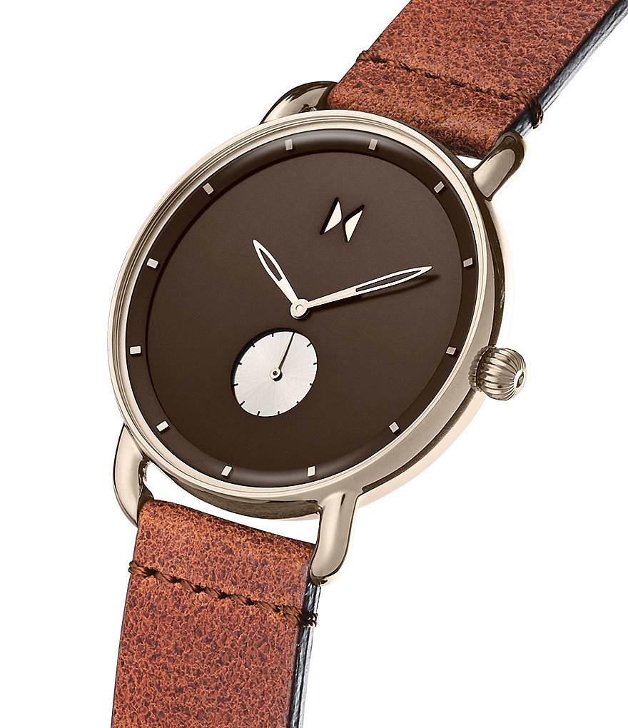 MVMT Nomad Revolver Leather Strap Watch