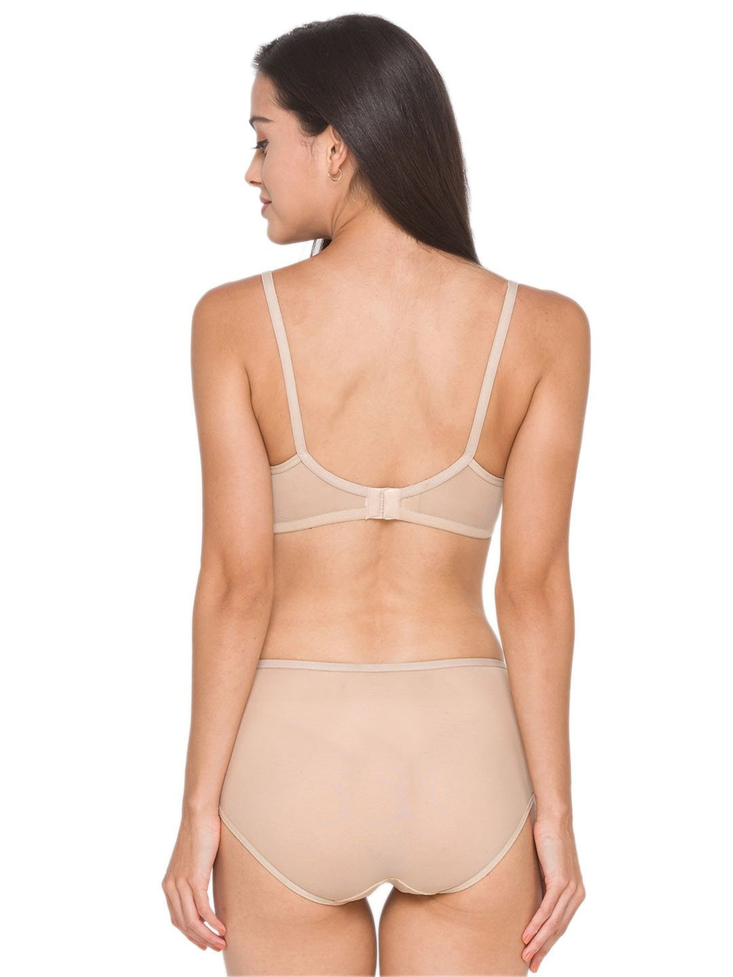 Candyskin Beige Lace Bra With Bikini Panty