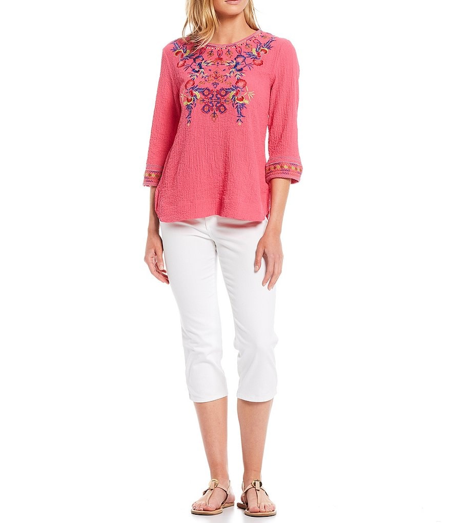 Code Bleu Petite Size Classic Straight Leg Capri Jeans