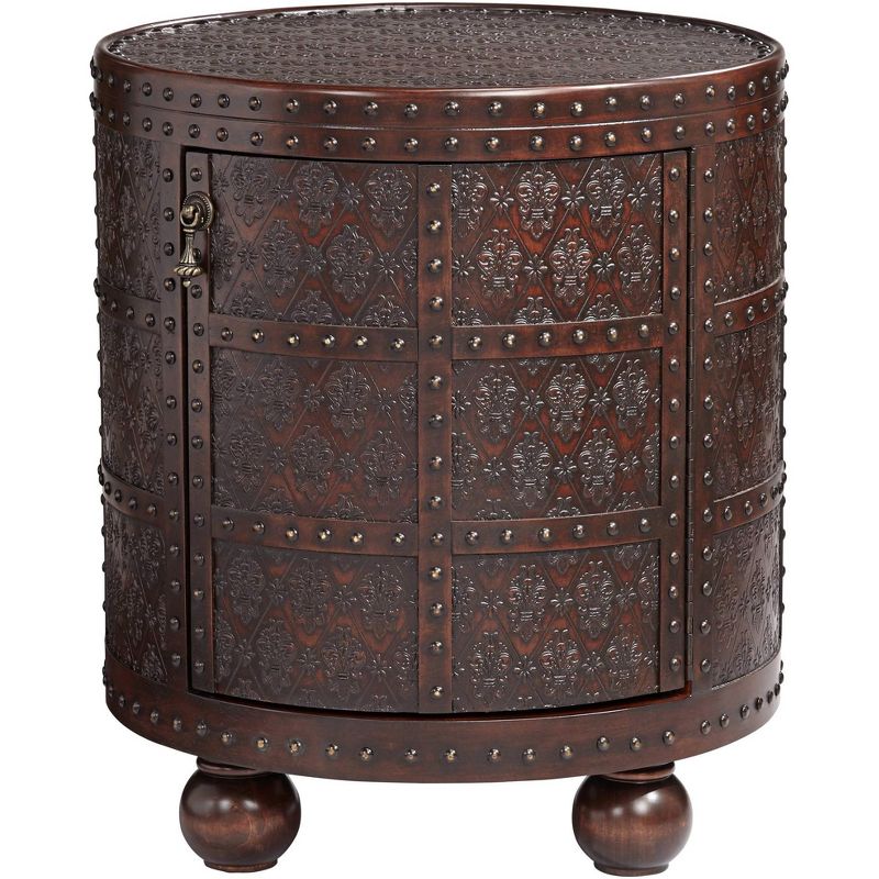 Kensington Hill Hadley 21 3/4" Wide Nailhead Trim Round Accent Table
