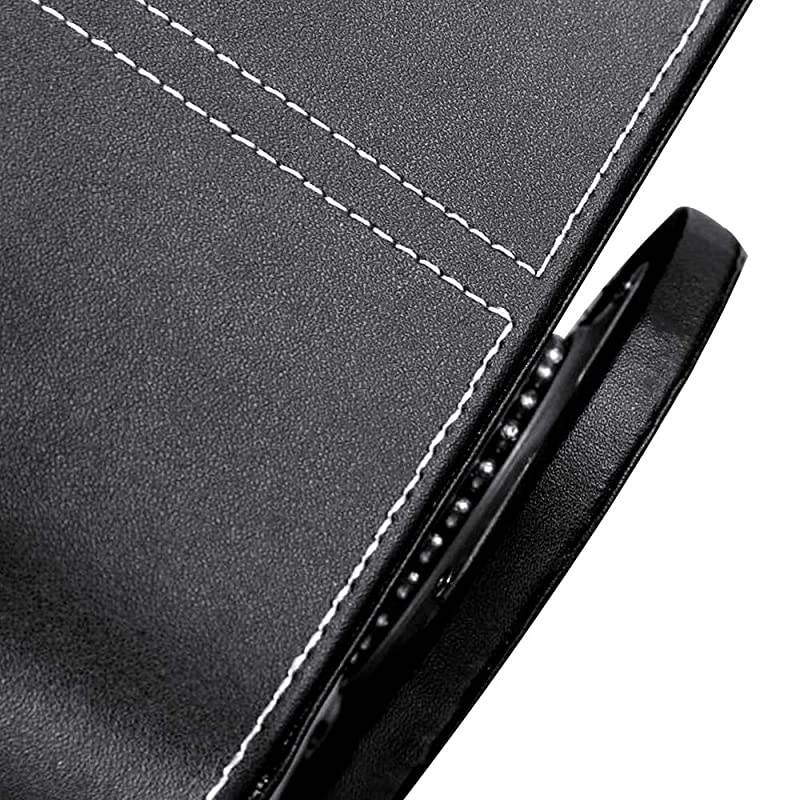 Control Holder 360 Degrees Rotatable Desk Stationery Supply Organizer PU Leather Desktop Storage Box for Controllers Media Bedside Spinning TV Caddy E-reader iPad Mobile Pencil Cosmetic(Black)