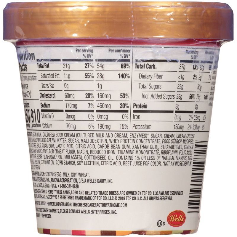 Cheesecake Factory Strawberry Ice Cream - 14oz