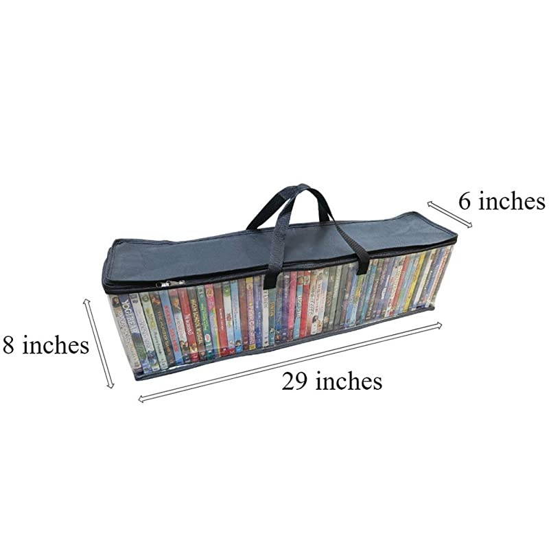 DVD/BlueRay/Video-Storage Bag-New-Clear-Handle-Hold 200 Total-Set/4
