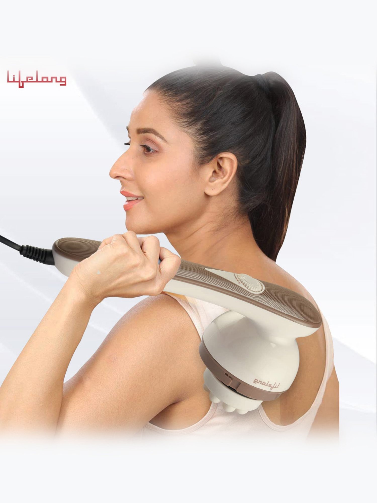 Lifelong LLM180 Electric Handheld Full Body Massager (Brown)