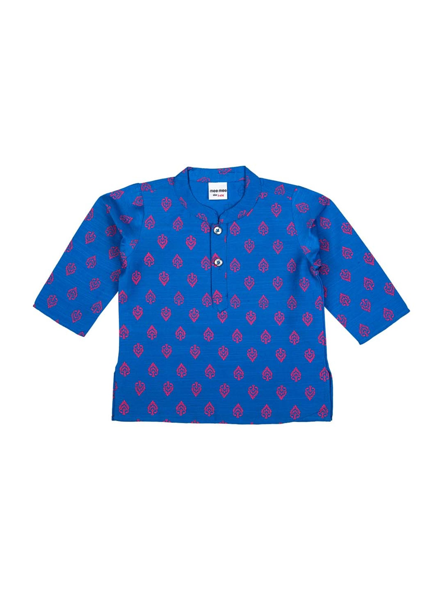 Mee Mee Kids Blue Printed Kurta Set