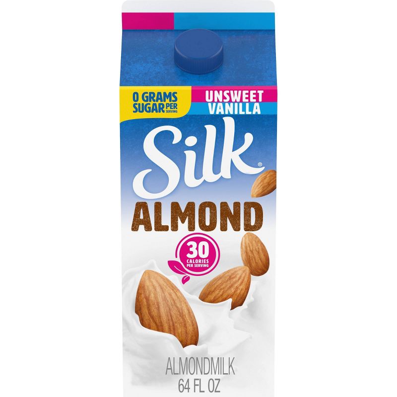 Silk Almond Unsweetened Vanilla Almond Milk - 0.5gal