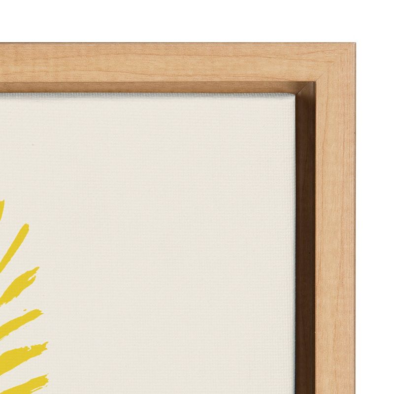 18" x 24" Sylvie Tropical Love Framed Canvas Wall Art by Kasey Free Natural - Kate and Laurel