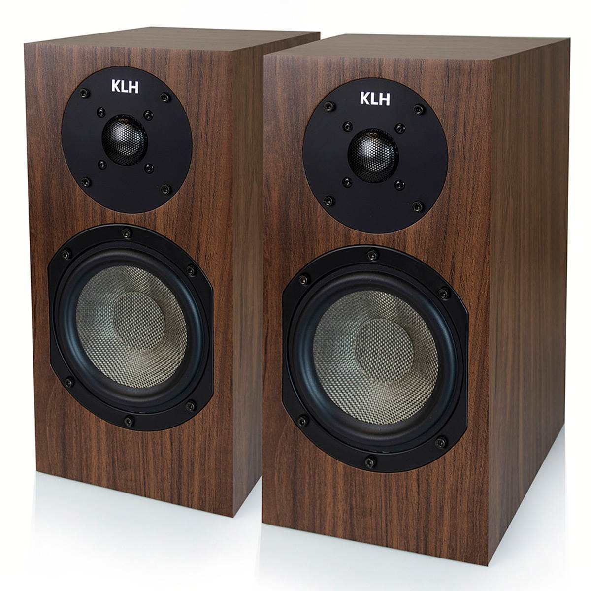 KLH Albany II 2-Way Bookshelf Speakers - Pair (European Walnut)