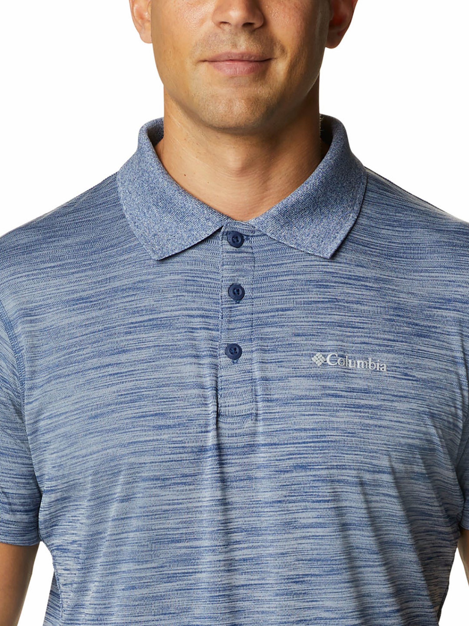 Columbia Men Grey & Blue Zero Rules Polo T-Shirt