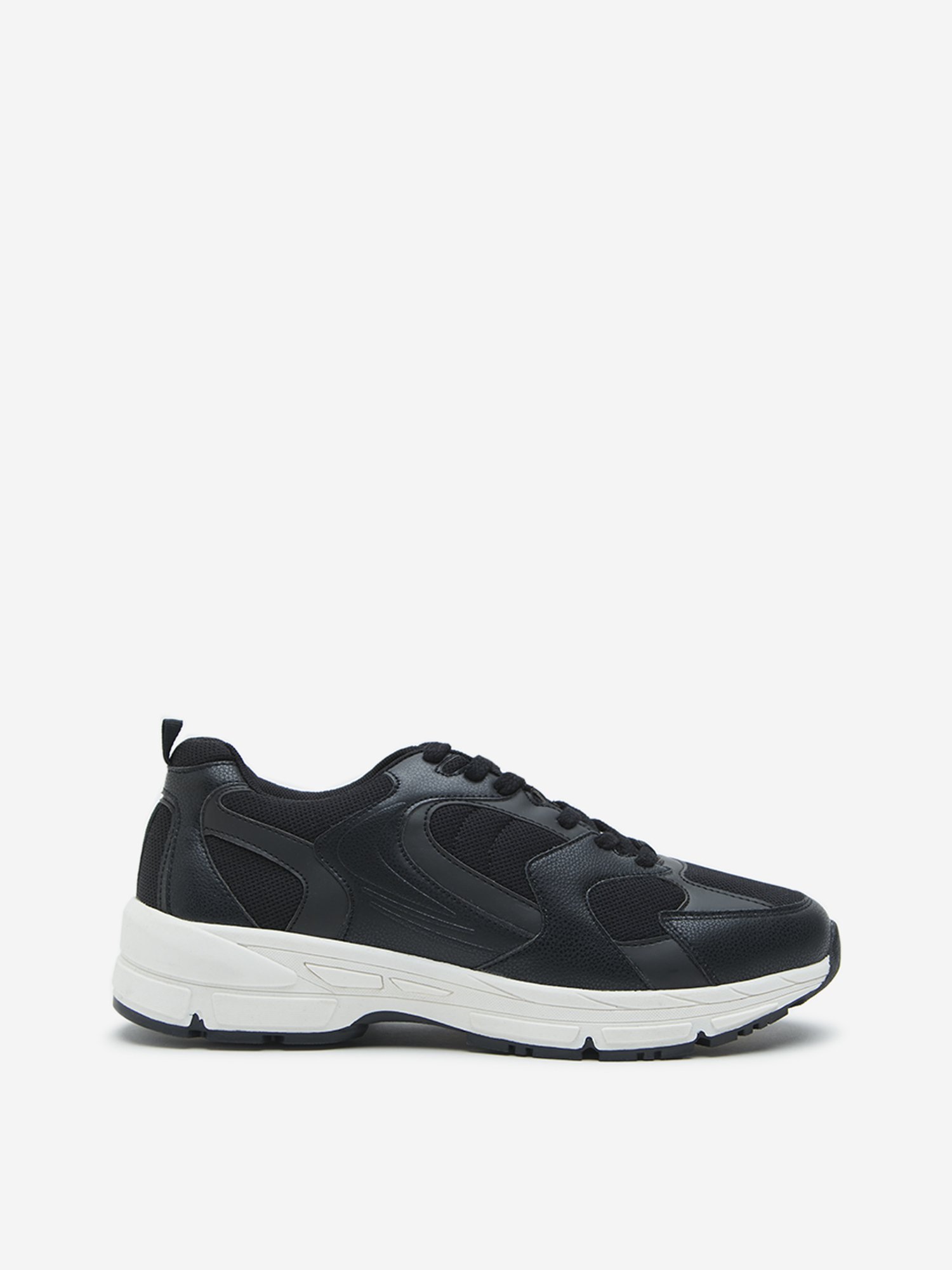 SOLEPLAY by Westside Black Lace-Up Mesh Sneakers