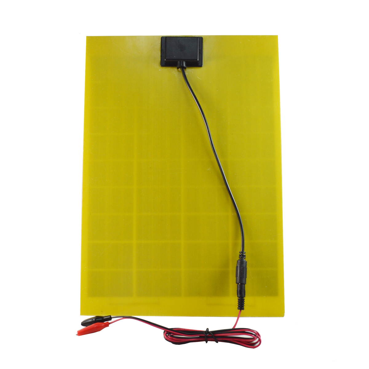 10W 18V 550mAh Solar Panel Charger For 12V Battery with DC Output Crocodile Clip