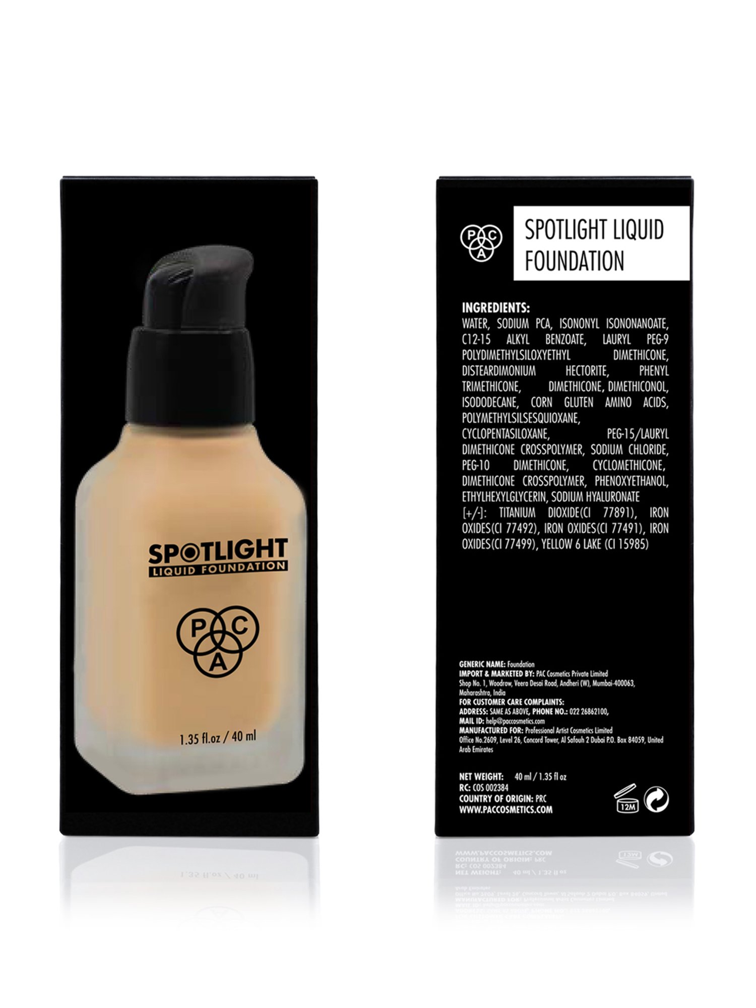PAC Spotlight Liquid Foundation Coconut Twist - 40 ml