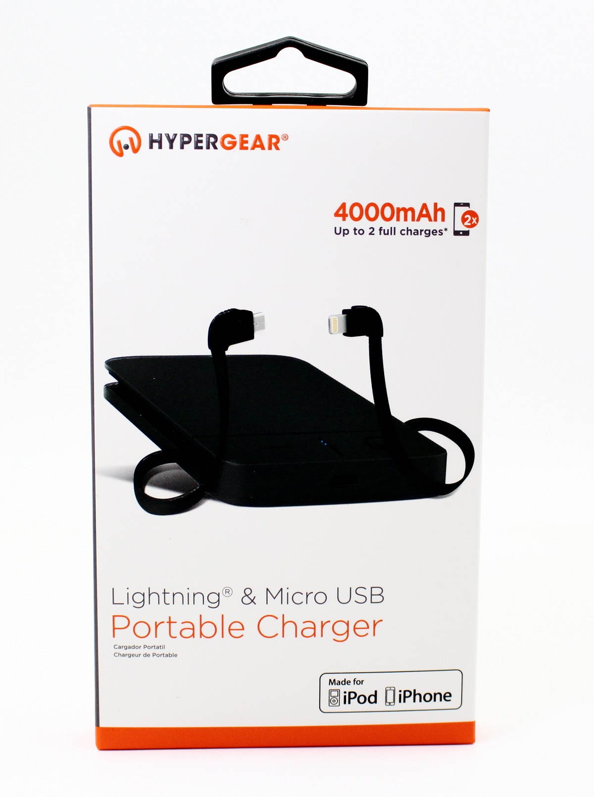 Hypergear 4000mah Lightning Micro USB Cable Portable Charger Power Bank iPhone