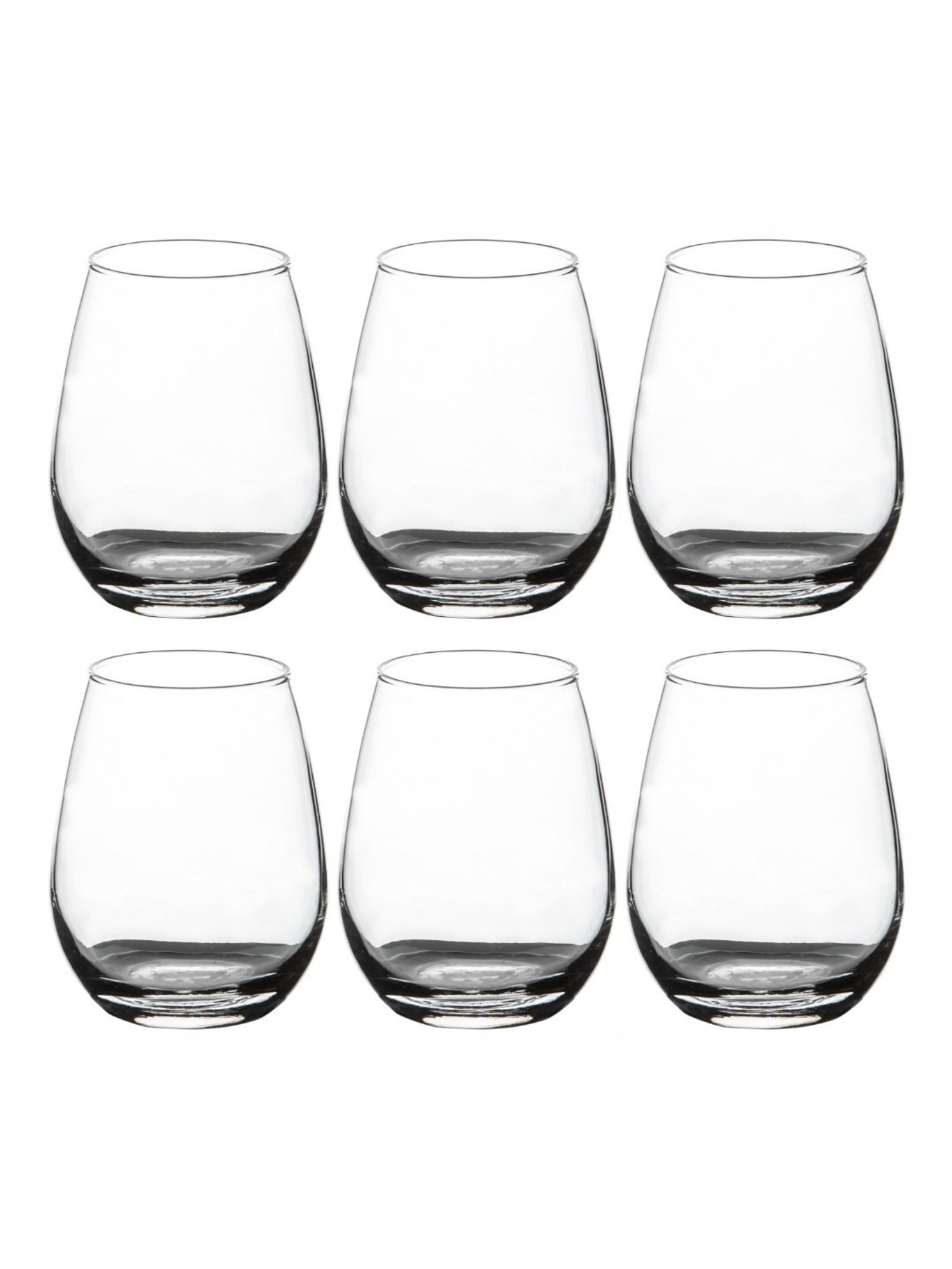 ROXX Transparent Glass Tumbler - Set of 6 (350ml)