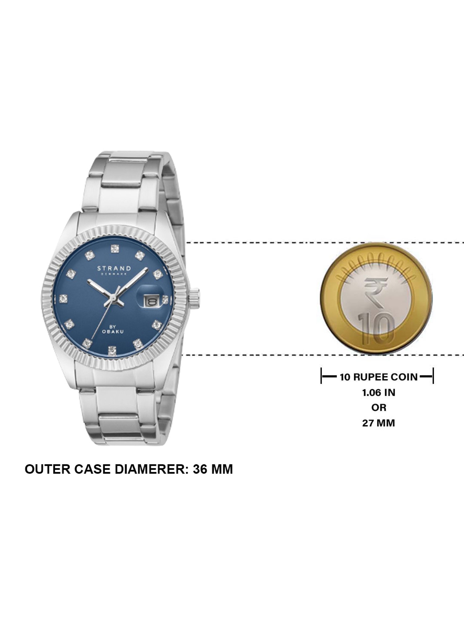 STRAND by Obaku S721LDCLSC Delmore Mini Denim Analog Watch for Women