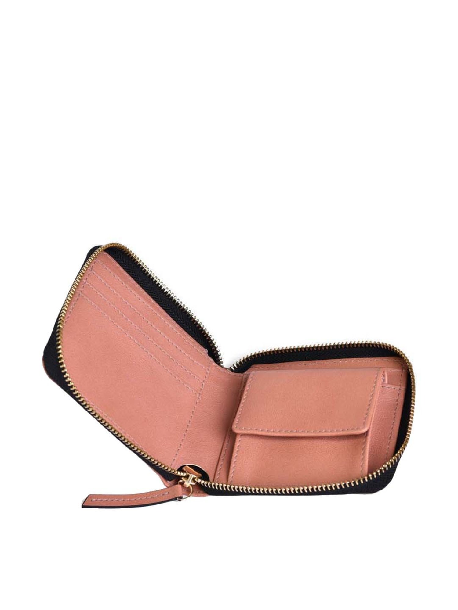 BELWABA Peach Textured Zip Around Wallet for Women