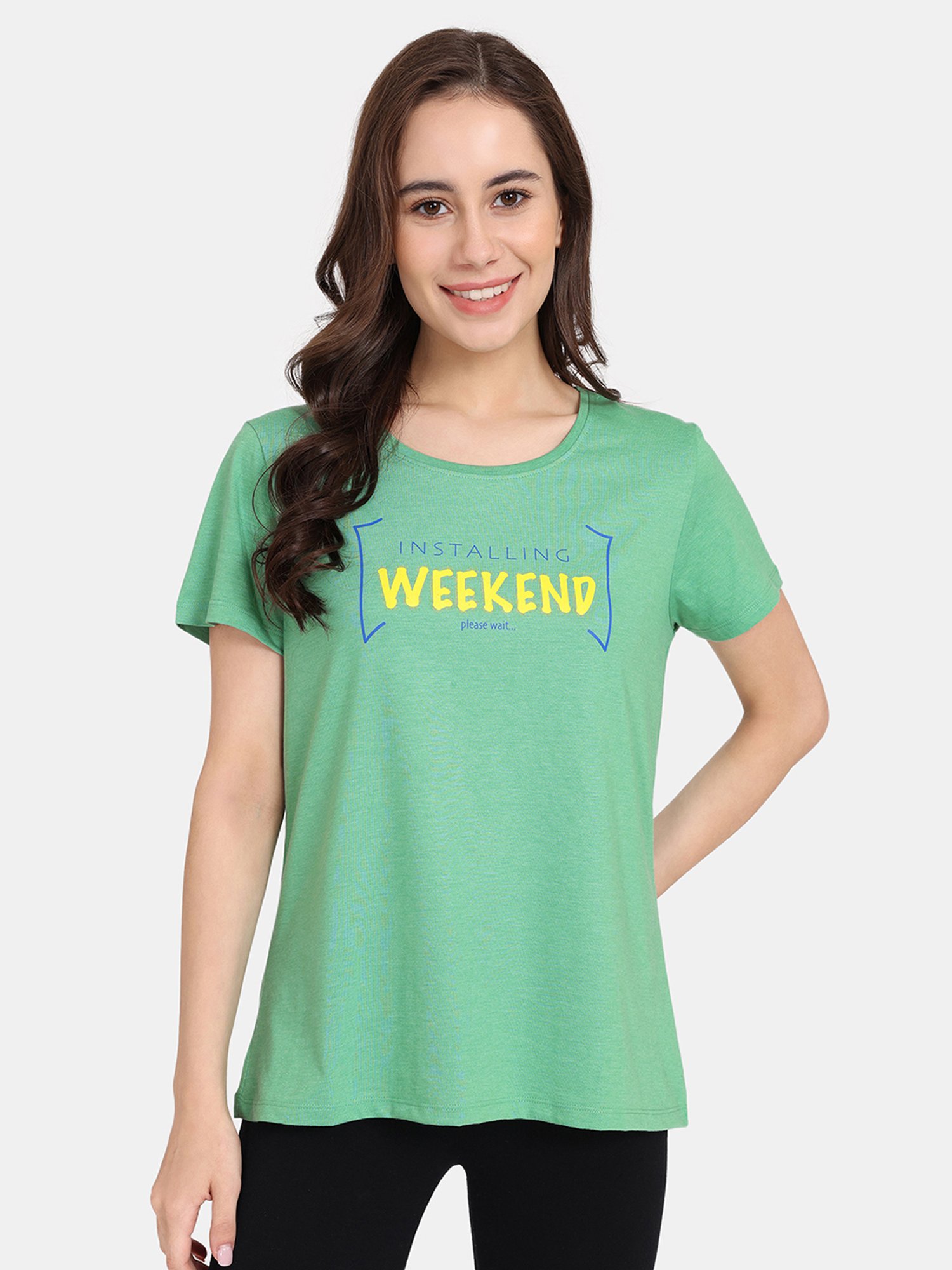 Rosaline by Zivame Green Cotton Printed Top