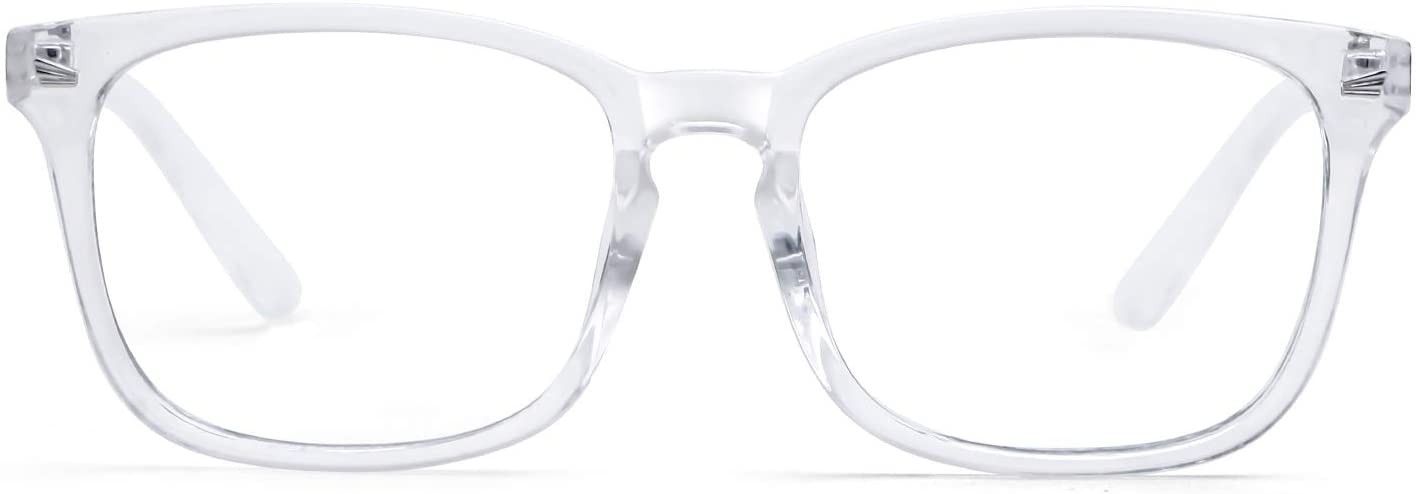 Square Blue Light Blocking Glasses for Women Anti Eye Strain Computer Reading Glasses Unisex Fashion Eyeglasses Frame