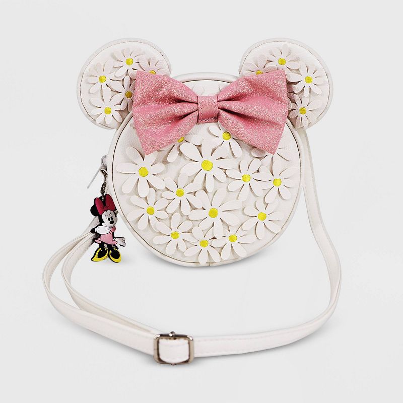 Girls' Disney Minnie Mouse Crossbody Bag - White - Disney Store