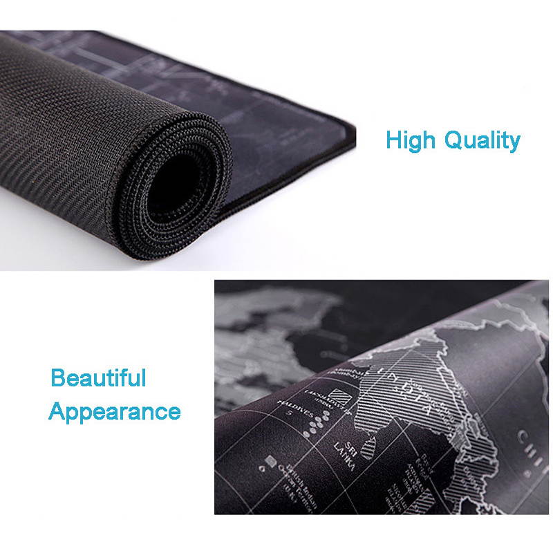 World Map Large Gaming Mouse Pad Mousepad Locking Edge For Laptop PC Anime Mousepad dota2 Mat for gamer