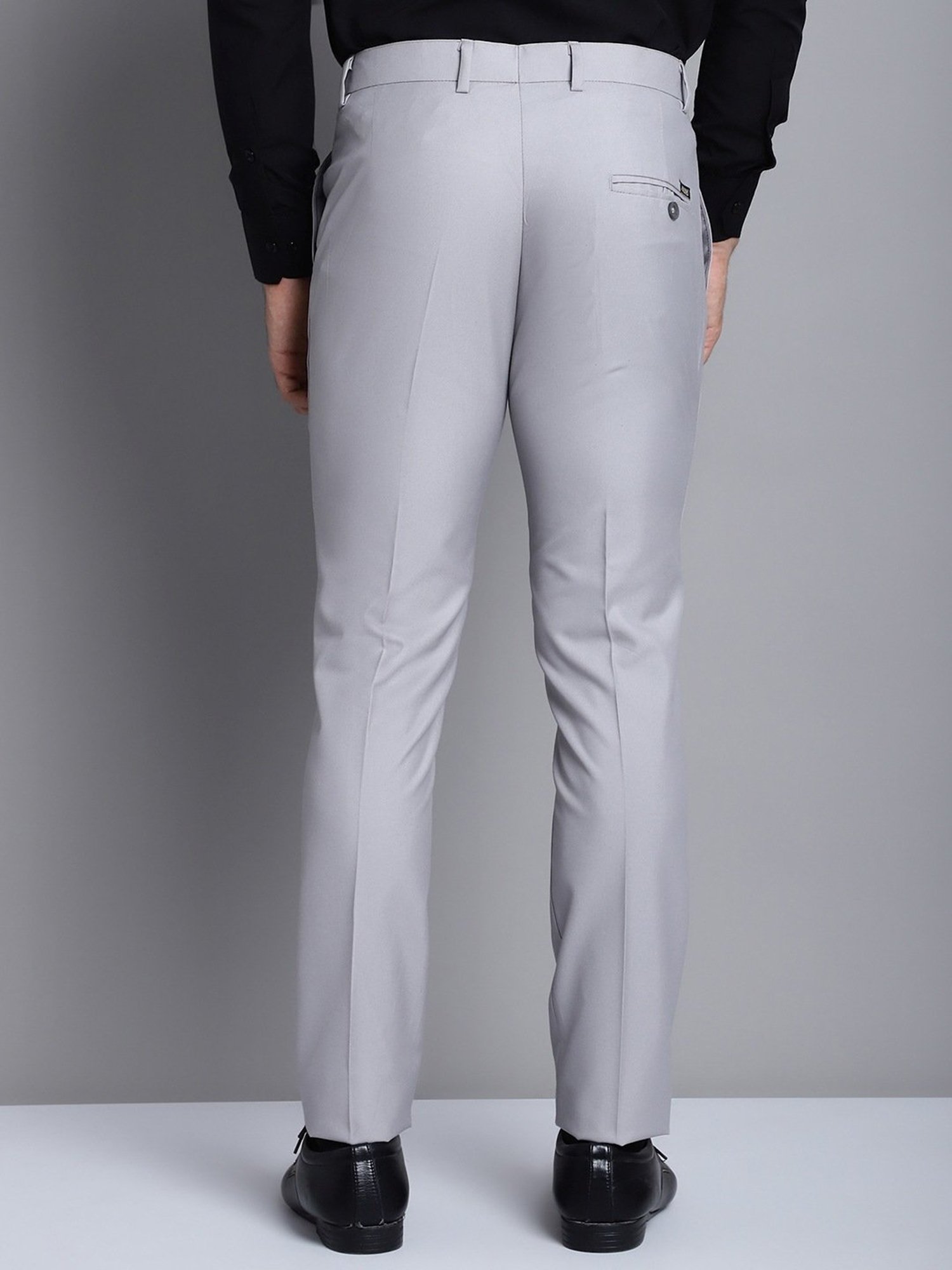 Jainish Light Grey Tapered Fit Trousers
