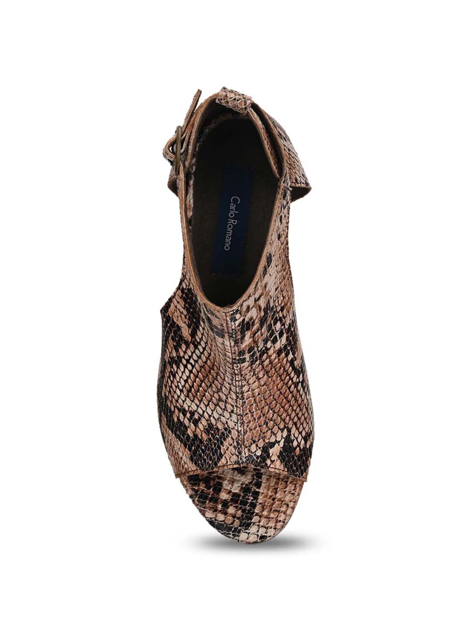 Carlo Romano Women's Brown Back Strap Sandals