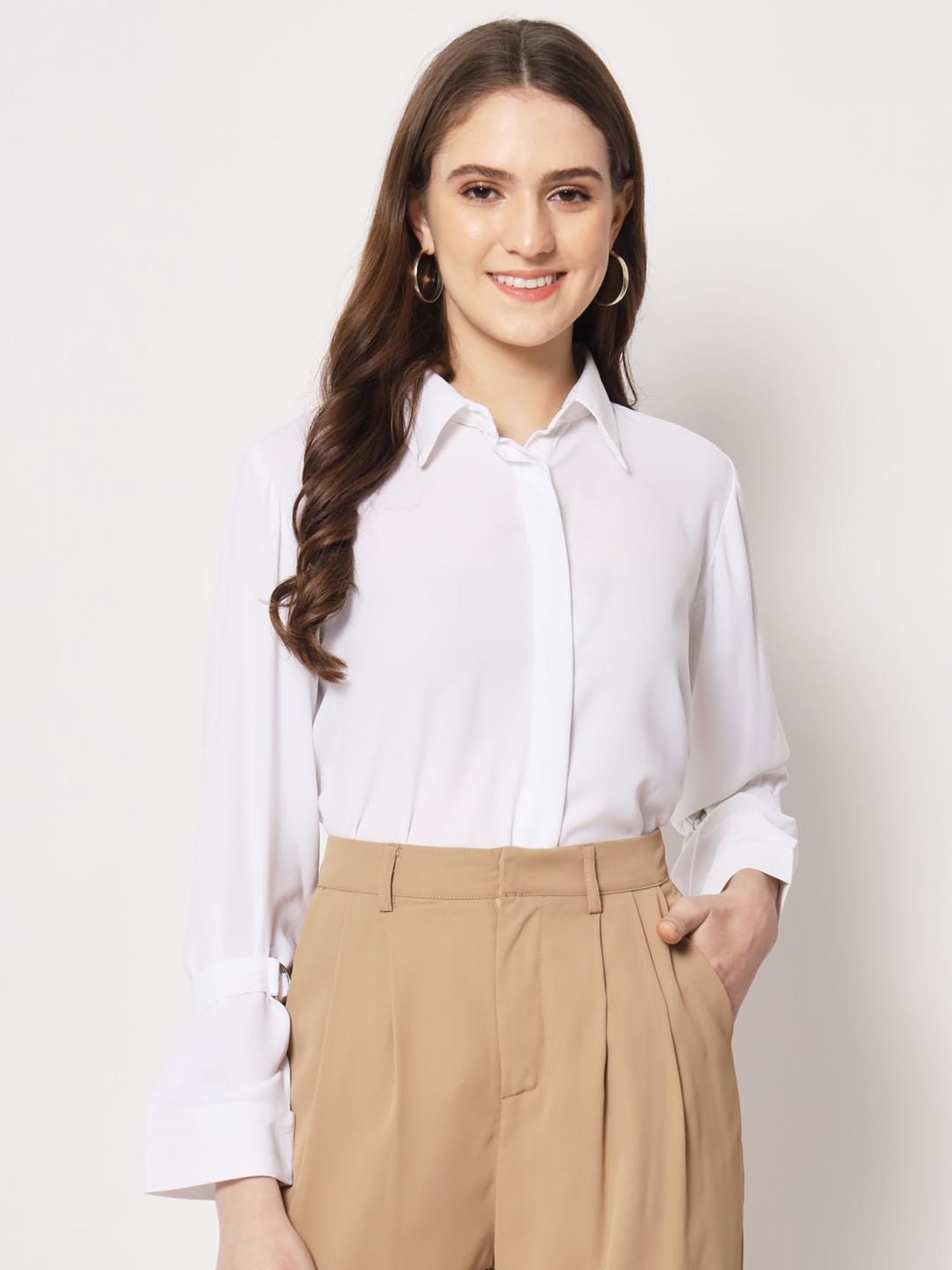 Trend Arrest White Regular Fit Shirt