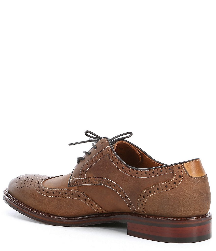 Johnston & Murphy Men's Warner Oiled Leather Wing Tip Oxford