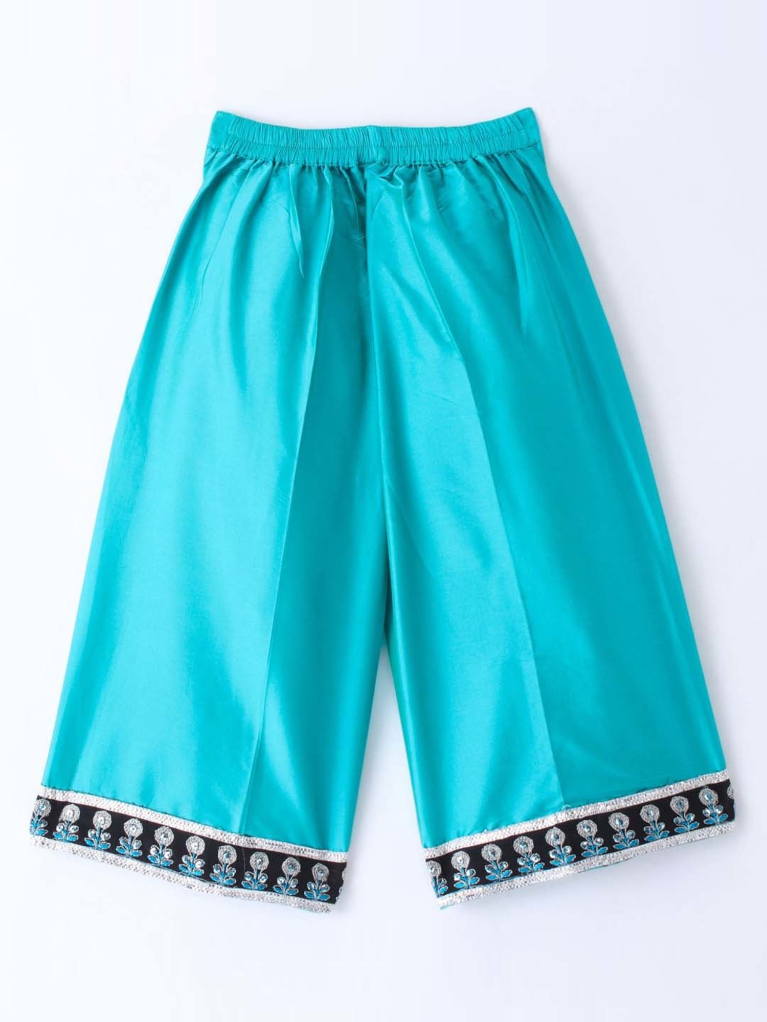 TWISHA Kids Black & Blue Embroidered Top Set