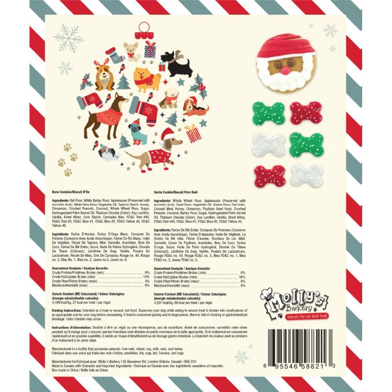 Molly's Barkery Holiday Advent Calendar Dog Treats - 8.11oz